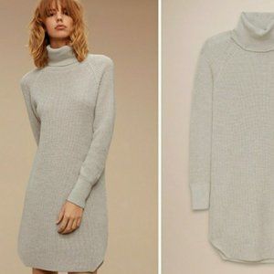 Aritzia Wilfred Free Bianca Dress, Heather Light Grey, Size S